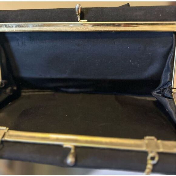 Henry Levine Vintage Black Clutch Evening Bag - Picture 4 of 5